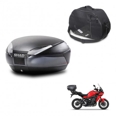 SHAD Baul SH48 + soporte montaje bolsa interna DARK GREY PREMIUM KIT-445842