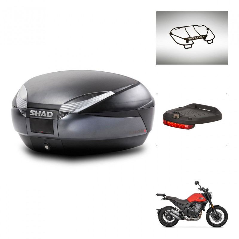 SHAD SH48 trunk + mounting bracket accessories DARK GREY PREMIUM KIT-445853