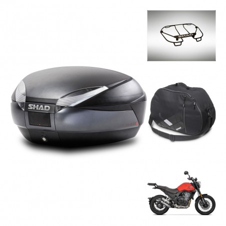 SHAD SH48 trunk + mounting bracket accessories DARK GREY PREMIUM KIT-445854