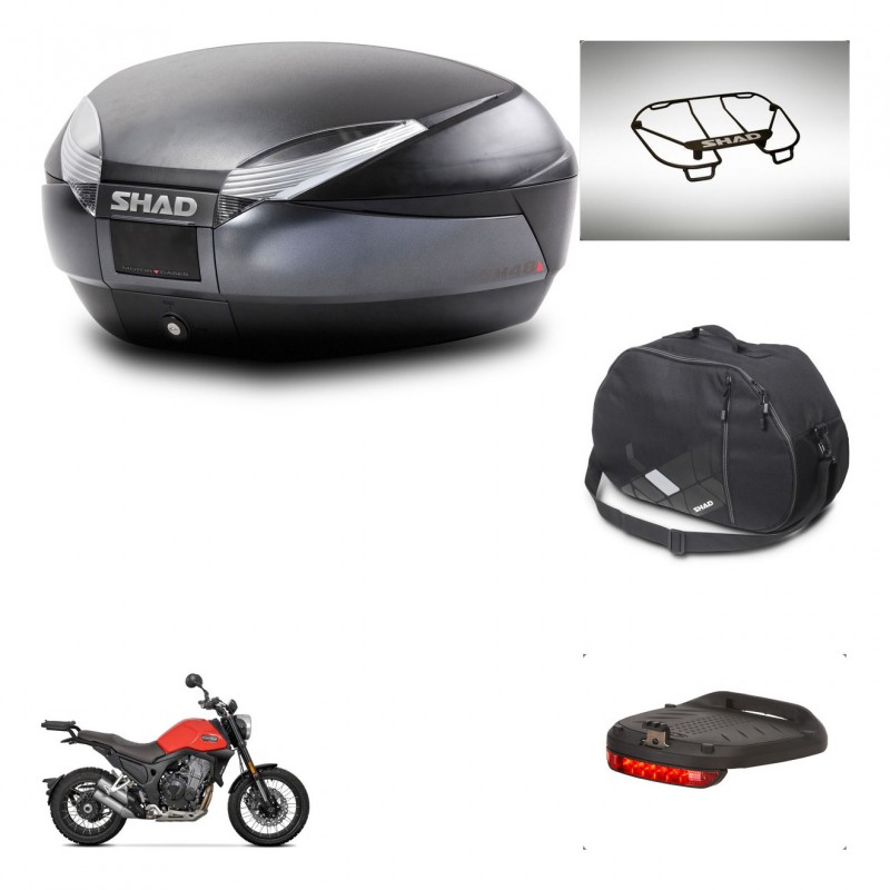 SHAD SH48 trunk + mounting bracket accessories DARK GREY PREMIUM KIT-445855