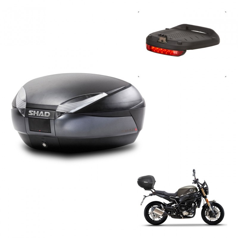 SHAD Baul SH48 + soporte montaje luz de freno DARK GREY PREMIUM KIT-445865