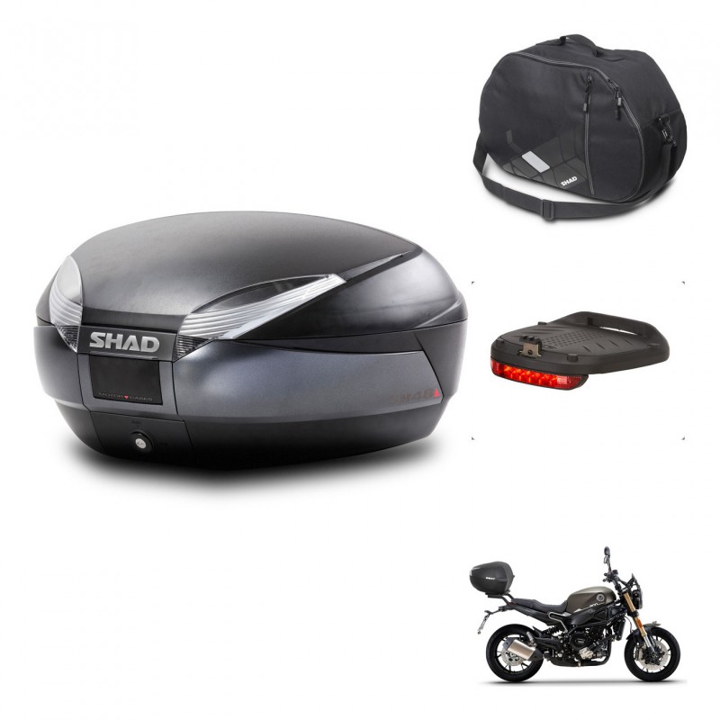 SHAD SH48 trunk + mounting bracket accessories DARK GREY PREMIUM KIT-445867