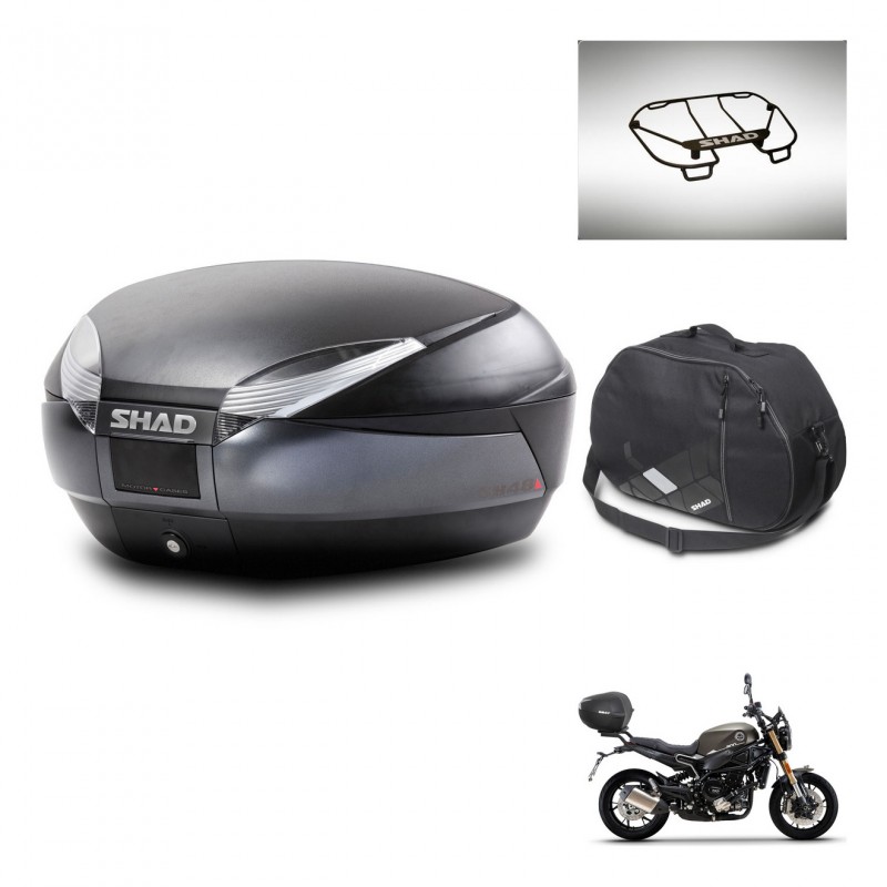 SHAD SH48 trunk + mounting bracket accessories DARK GREY PREMIUM KIT-445870