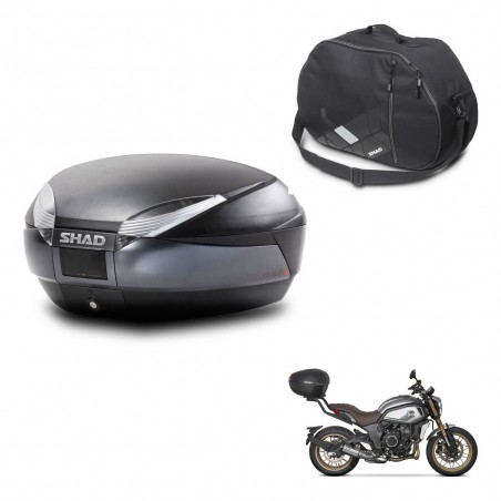 SHAD Baul SH48 + soporte montaje bolsa interna DARK GREY PREMIUM KIT-445874