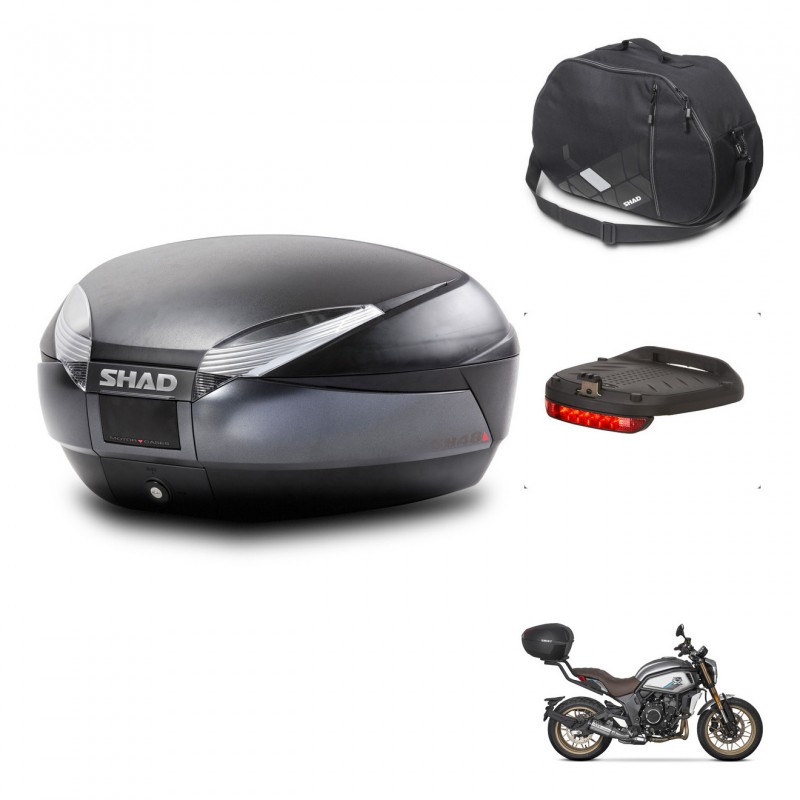 SHAD Baul SH48 + soporte montaje accesorios DARK GREY PREMIUM KIT-445875