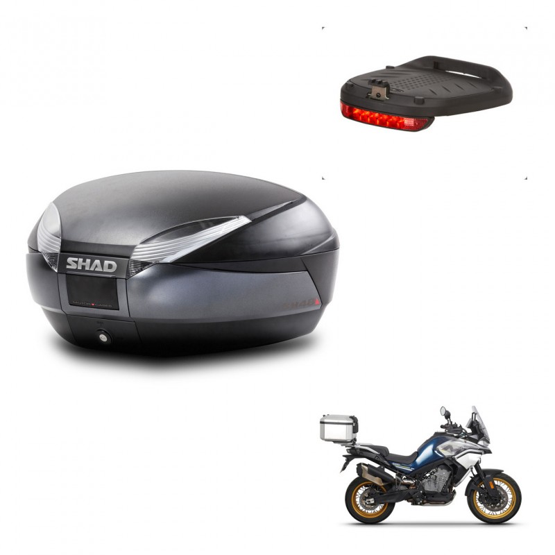SHAD Trunk SH48 + mounting bracket brake light DARK GREY PREMIUM KIT-445881