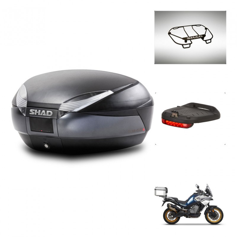 SHAD SH48 trunk + mounting bracket accessories DARK GREY PREMIUM KIT-445885
