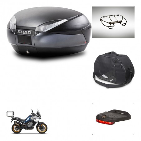 SHAD Baul SH48 + soporte montaje accesorios DARK GREY PREMIUM KIT-445887