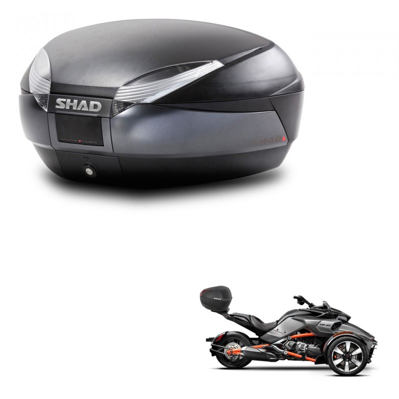SHAD Baul SH48 + soporte montaje DARK GREY PREMIUM KIT-445888