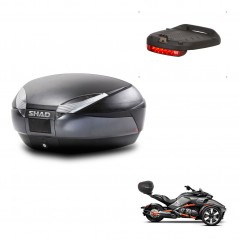 SHAD Trunk SH48 + mounting bracket brake light DARK GREY PREMIUM KIT-445889