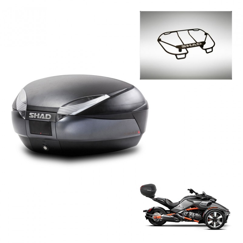 SHAD SH48 trunk + mounting bracket upper grill DARK GREY PREMIUM KIT-445892