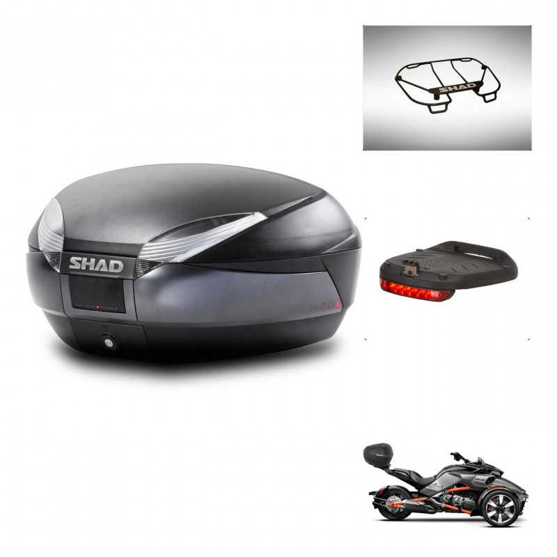 SHAD SH48 trunk + mounting bracket accessories DARK GREY PREMIUM KIT-445893