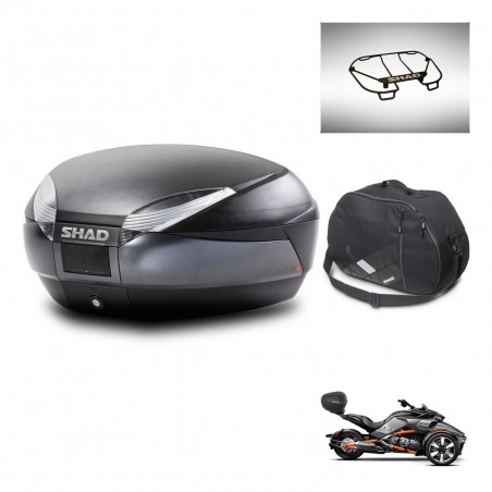 SHAD Baul SH48 + soporte montaje accesorios DARK GREY PREMIUM KIT-445894