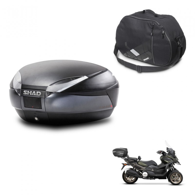 SHAD SH48 trunk + mounting bracket internal bag DARK GREY PREMIUM KIT-445898
