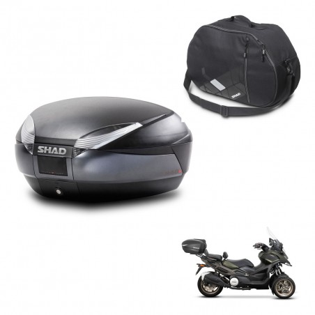 SHAD Baul SH48 + soporte montaje bolsa interna DARK GREY PREMIUM KIT-445898