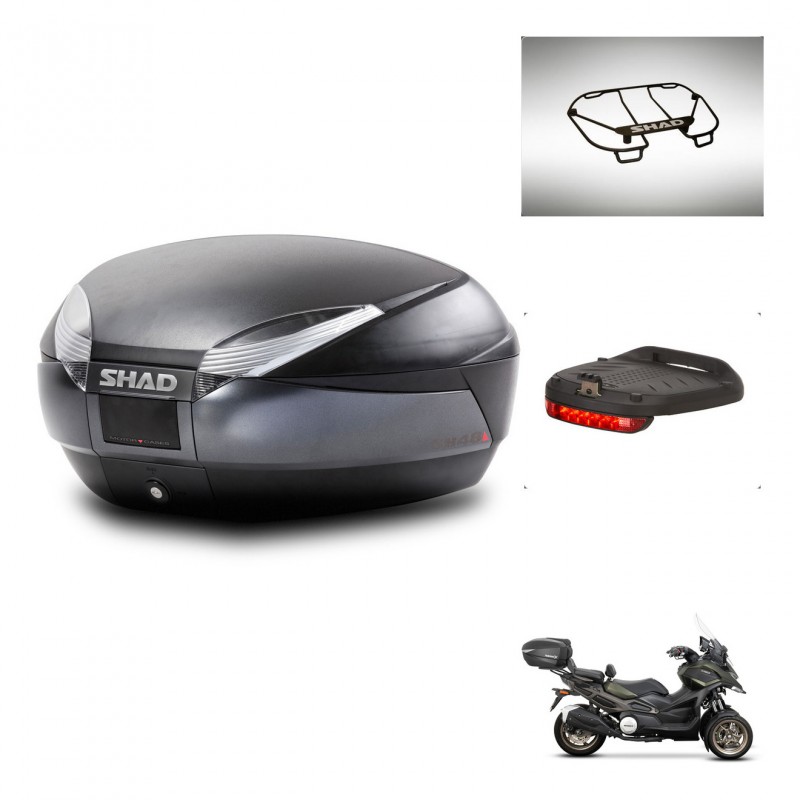 SHAD Baul SH48 + soporte montaje accesorios DARK GREY PREMIUM KIT-445901