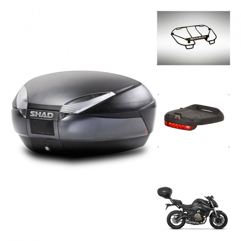 SHAD SH48 trunk + mounting bracket accessories DARK GREY PREMIUM KIT-445909