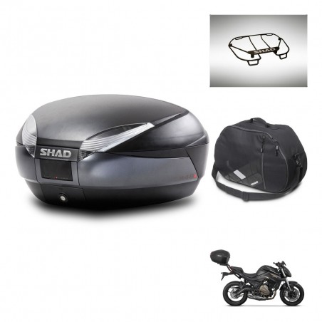 SHAD SH48 trunk + mounting bracket accessories DARK GREY PREMIUM KIT-445910