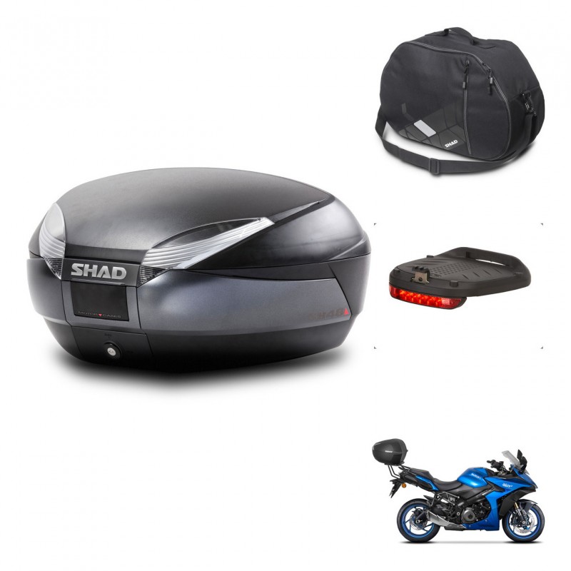 SHAD SH48 trunk + mounting bracket accessories DARK GREY PREMIUM KIT-445923