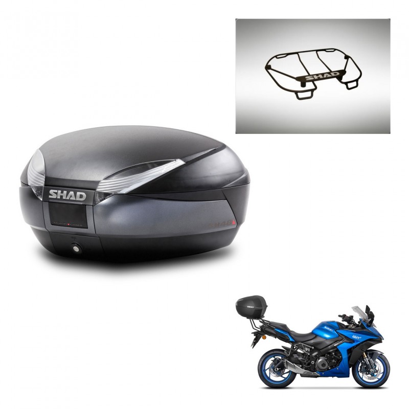 SHAD SH48 trunk + mounting bracket upper grill DARK GREY PREMIUM KIT-445924