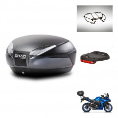 SHAD SH48 trunk + mounting bracket accessories DARK GREY PREMIUM KIT-445925