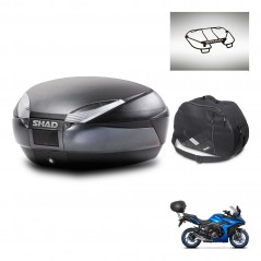 SHAD Baul SH48 + soporte montaje accesorios DARK GREY PREMIUM KIT-445926