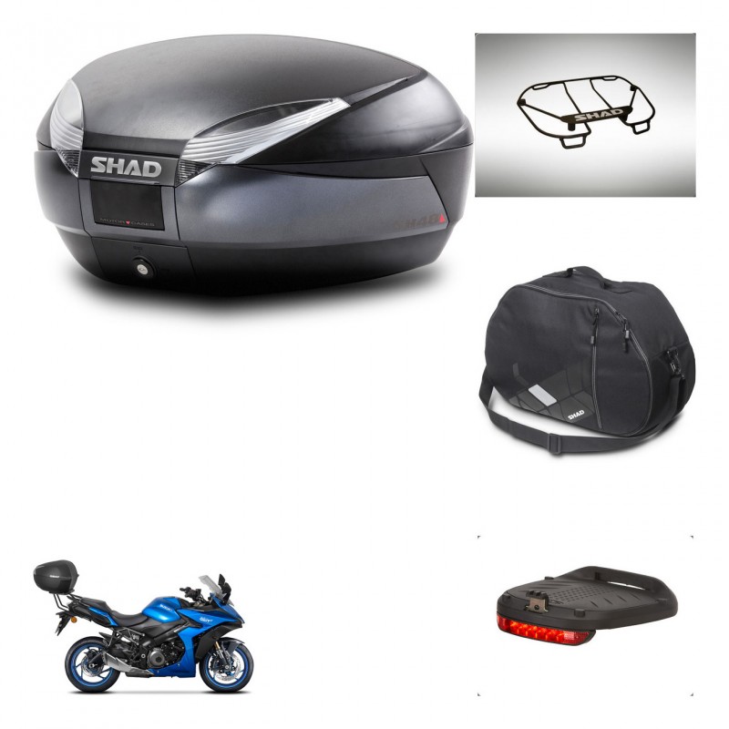SHAD SH48 trunk + mounting bracket accessories DARK GREY PREMIUM KIT-445927