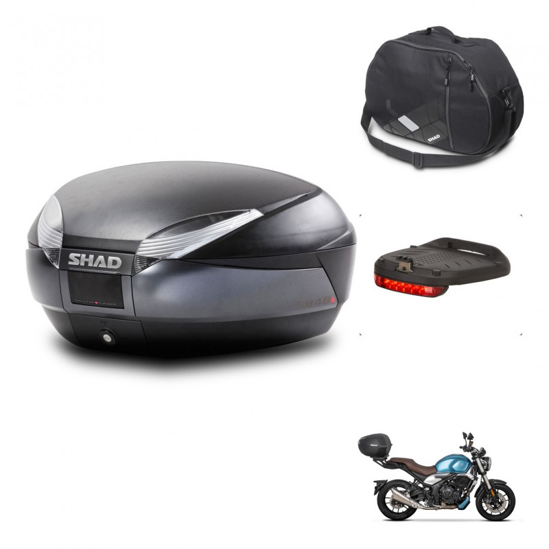 SHAD Baul SH48 + soporte montaje accesorios DARK GREY PREMIUM KIT-445931
