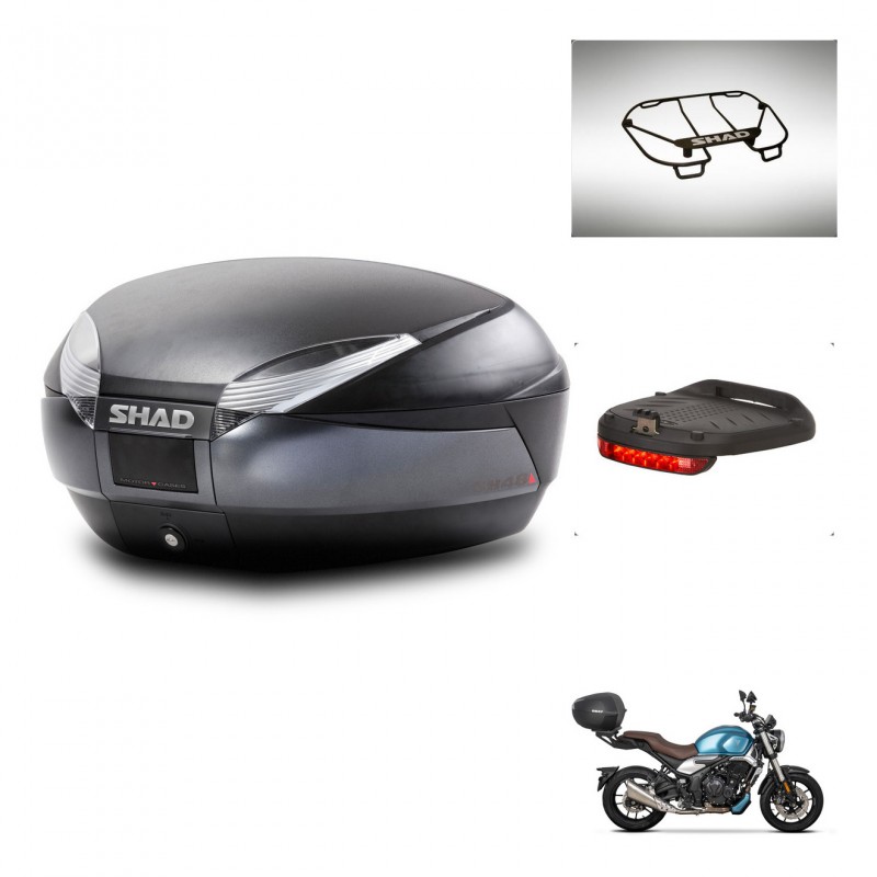 SHAD Baul SH48 + soporte montaje accesorios DARK GREY PREMIUM KIT-445933