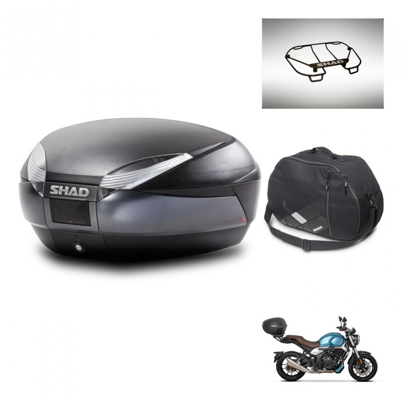 SHAD SH48 trunk + mounting bracket accessories DARK GREY PREMIUM KIT-445934