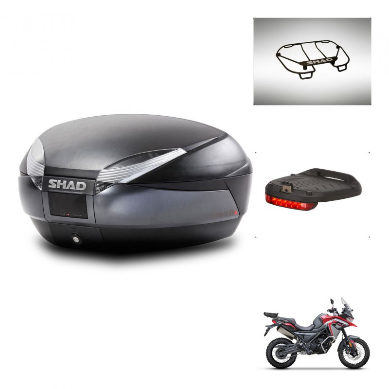 SHAD Baul SH48 + soporte montaje accesorios DARK GREY PREMIUM KIT-445941