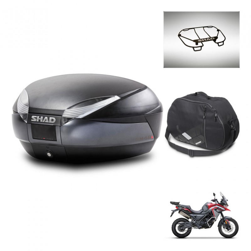 SHAD Baul SH48 + soporte montaje accesorios DARK GREY PREMIUM KIT-445942