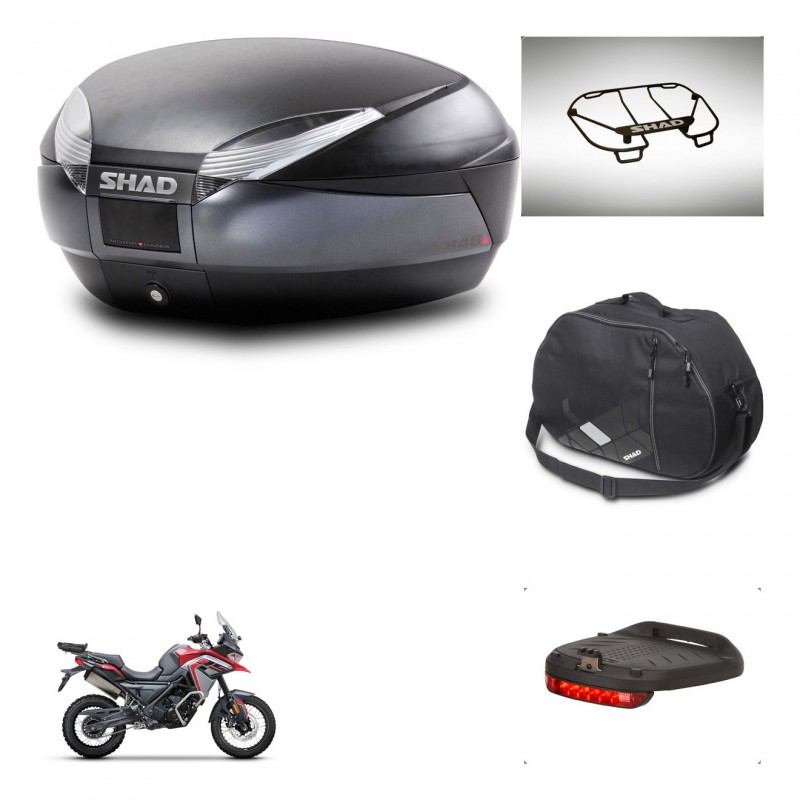 SHAD Baul SH48 + soporte montaje accesorios DARK GREY PREMIUM KIT-445943