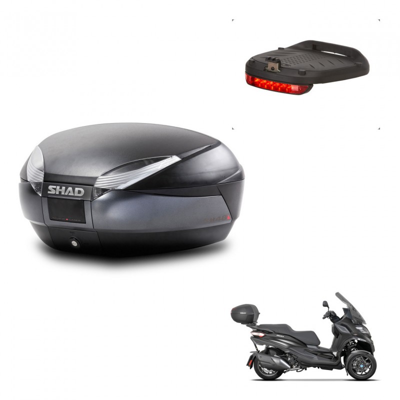 SHAD Baul SH48 + soporte montaje luz de freno DARK GREY PREMIUM KIT-445945