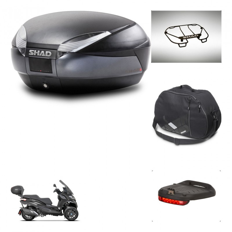 SHAD Baul SH48 + soporte montaje accesorios DARK GREY PREMIUM KIT-445951