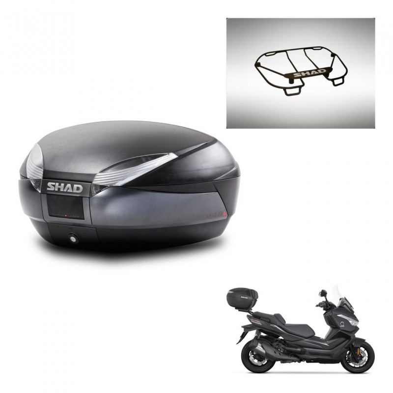 SHAD SH48 trunk + mounting bracket upper grill DARK GREY PREMIUM KIT-445956