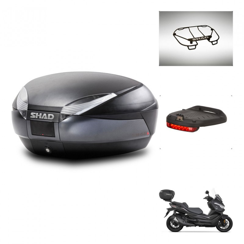 SHAD SH48 trunk + mounting bracket accessories DARK GREY PREMIUM KIT-445957