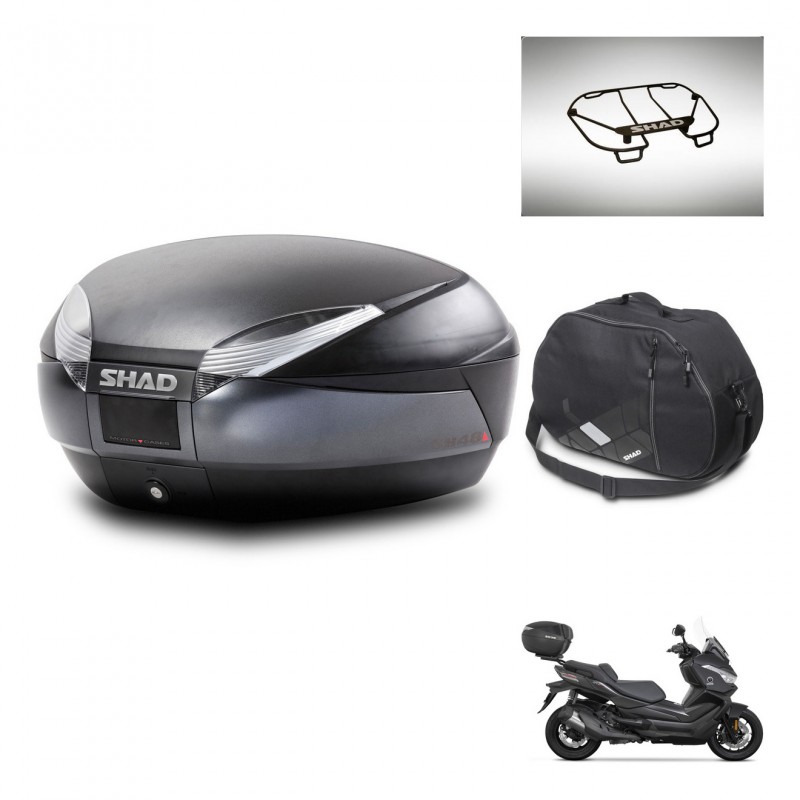 SHAD SH48 trunk + mounting bracket accessories DARK GREY PREMIUM KIT-445958