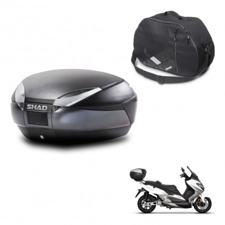 SHAD Baul SH48 + soporte montaje bolsa interna DARK GREY PREMIUM KIT-445962