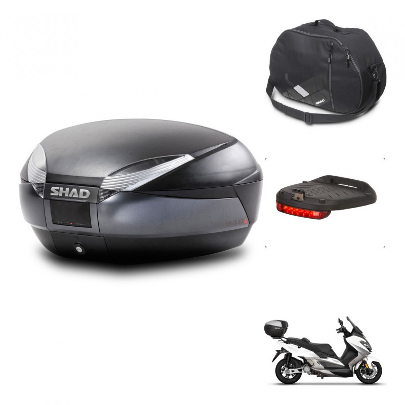 SHAD SH48 trunk + mounting bracket accessories DARK GREY PREMIUM KIT-445963
