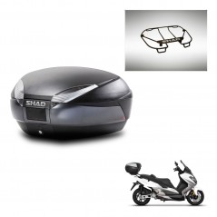 SHAD Baul SH48 + soporte montaje parrilla superior DARK GREY PREMIUM KIT-445964