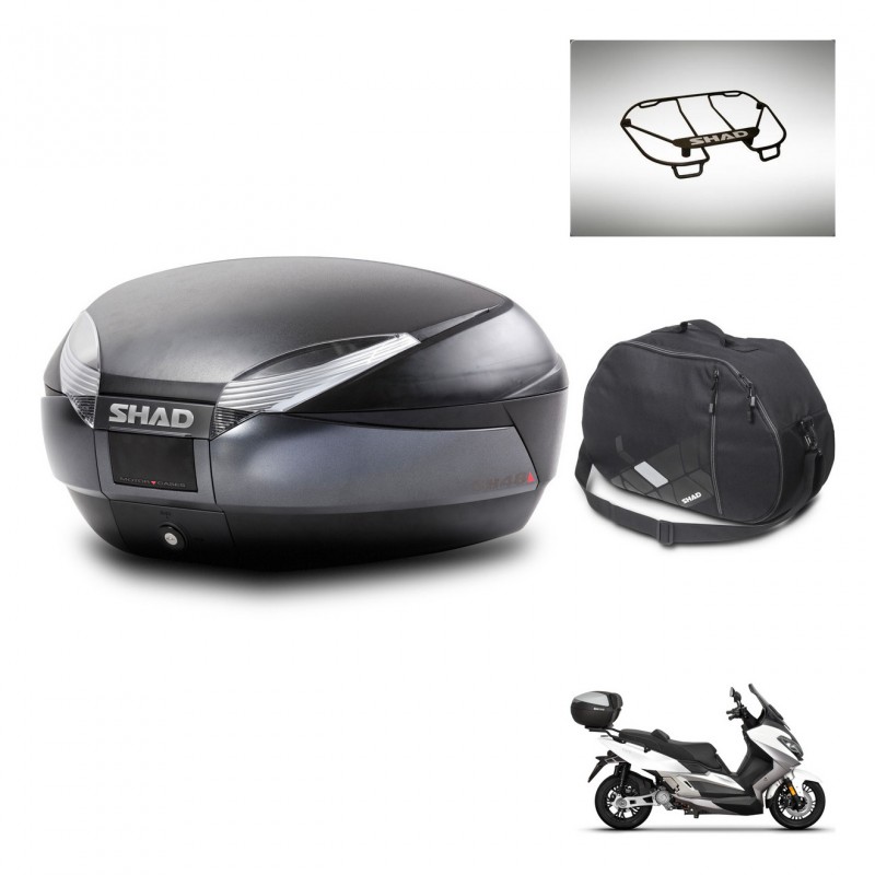 SHAD Baul SH48 + soporte montaje accesorios DARK GREY PREMIUM KIT-445966