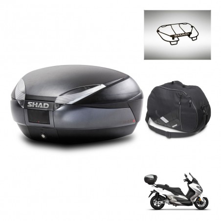 SHAD Baul SH48 + soporte montaje accesorios DARK GREY PREMIUM KIT-445966