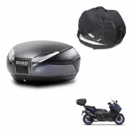 SHAD Baul SH48 + soporte montaje bolsa interna DARK GREY PREMIUM KIT-445970