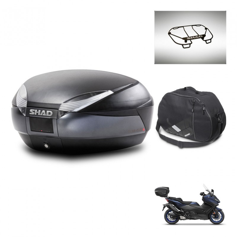 SHAD Baul SH48 + soporte montaje accesorios DARK GREY PREMIUM KIT-445974