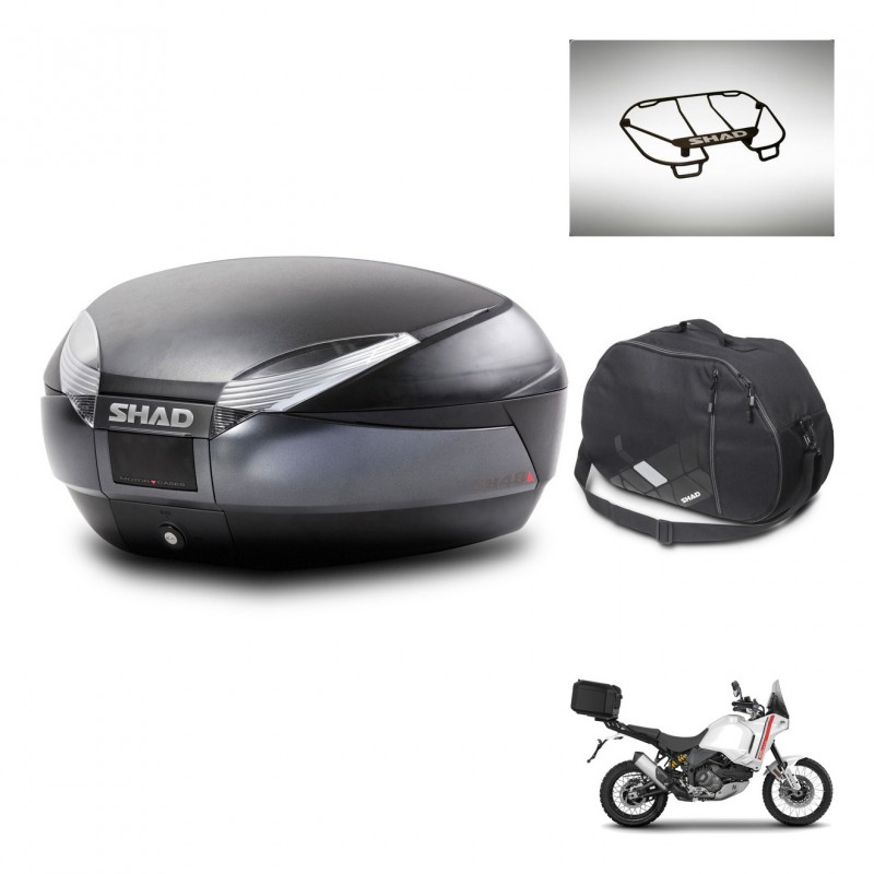 SHAD SH48 trunk + mounting bracket accessories DARK GREY PREMIUM KIT-445990