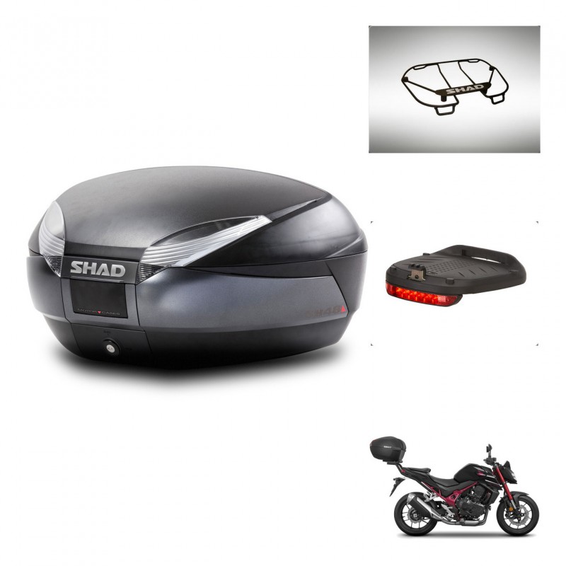 SHAD SH48 trunk + mounting bracket accessories DARK GREY PREMIUM KIT-445997