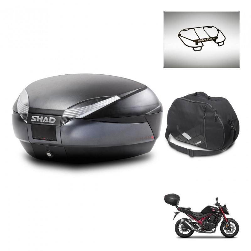 SHAD SH48 trunk + mounting bracket accessories DARK GREY PREMIUM KIT-445998
