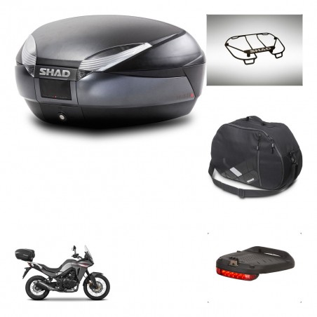 SHAD Baul SH48 + soporte montaje accesorios DARK GREY PREMIUM KIT-446007