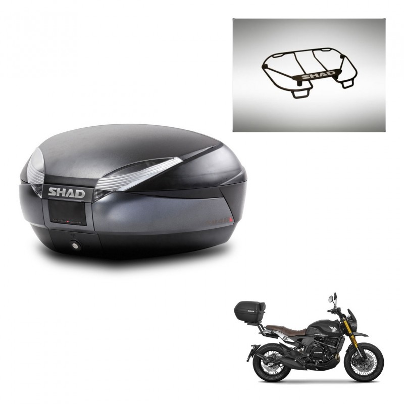 SHAD SH48 trunk + mounting bracket upper grill DARK GREY PREMIUM KIT-446012